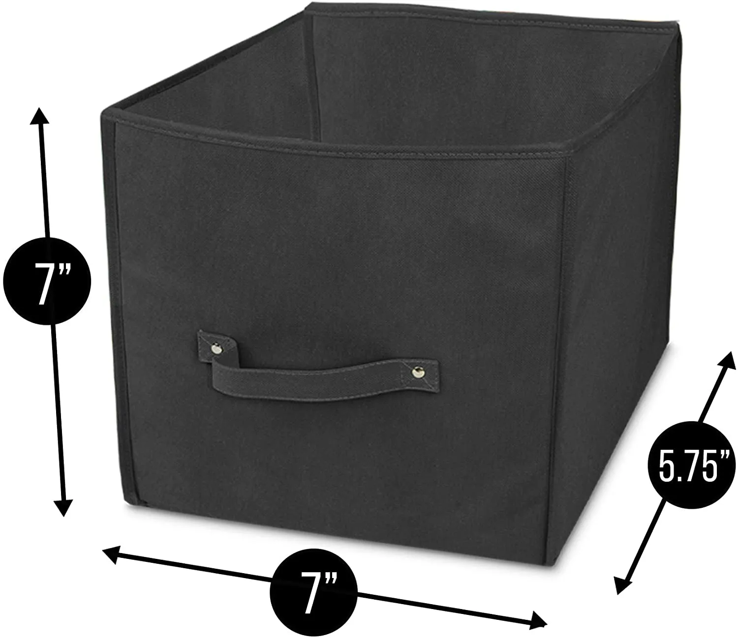 Mini Cube Organizer - 5.75 x 7 x 7 Inch - Black