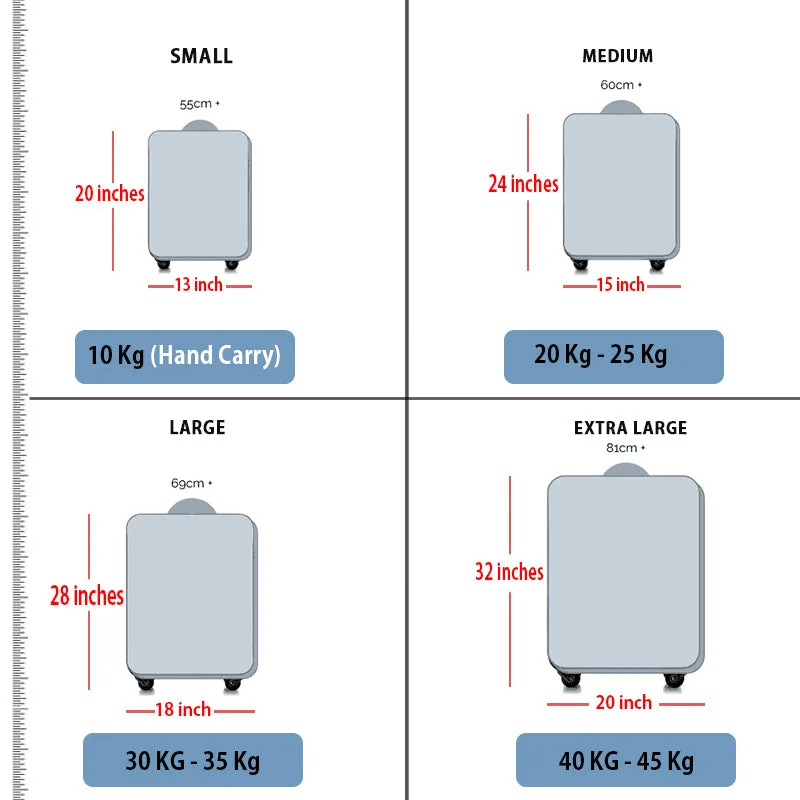 PK Print Blue Printed Lightweight ABS Spinner Wheel luggage | 4 Pcs Set 7, 20, 24 and 28 inches