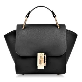 Preppy Metallic and Solid Color Design Women's Tote Bag - Black