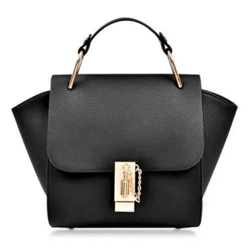 Preppy Metallic and Solid Color Design Women's Tote Bag - Black