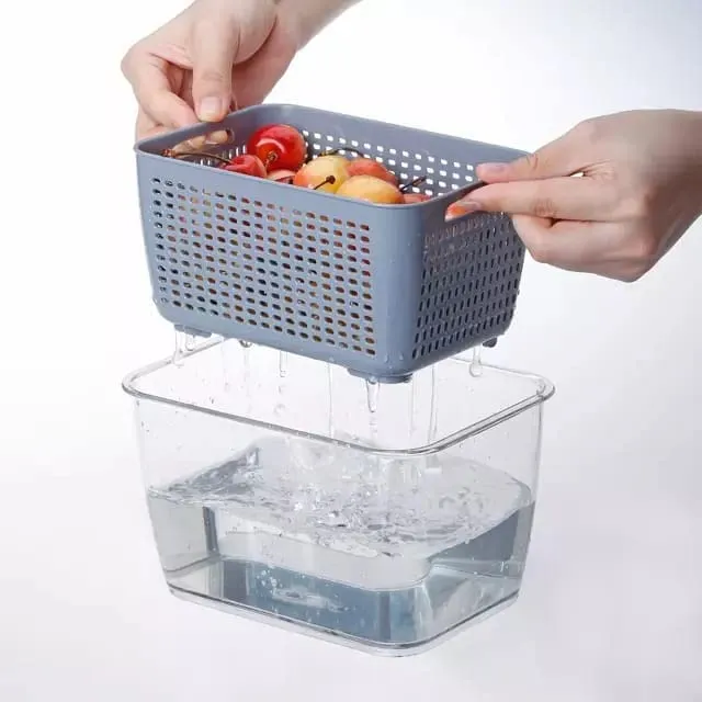 Refrigerator Fruit 'n Vegetable Storage and Drain Basket XP1234