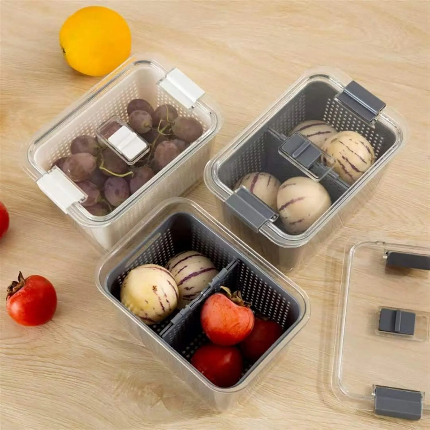 Refrigerator Fruit 'n Vegetable Storage and Drain Basket XP1234