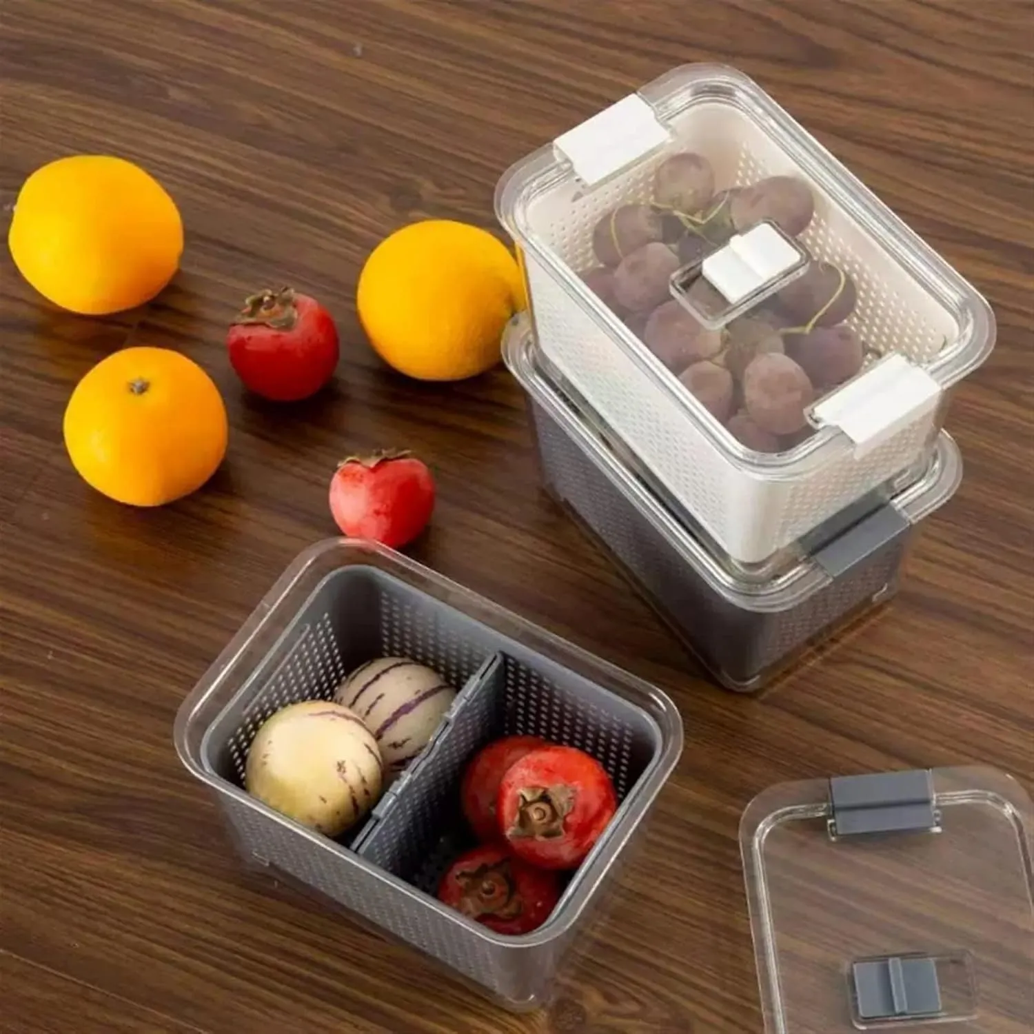 Refrigerator Fruit 'n Vegetable Storage and Drain Basket XP1234