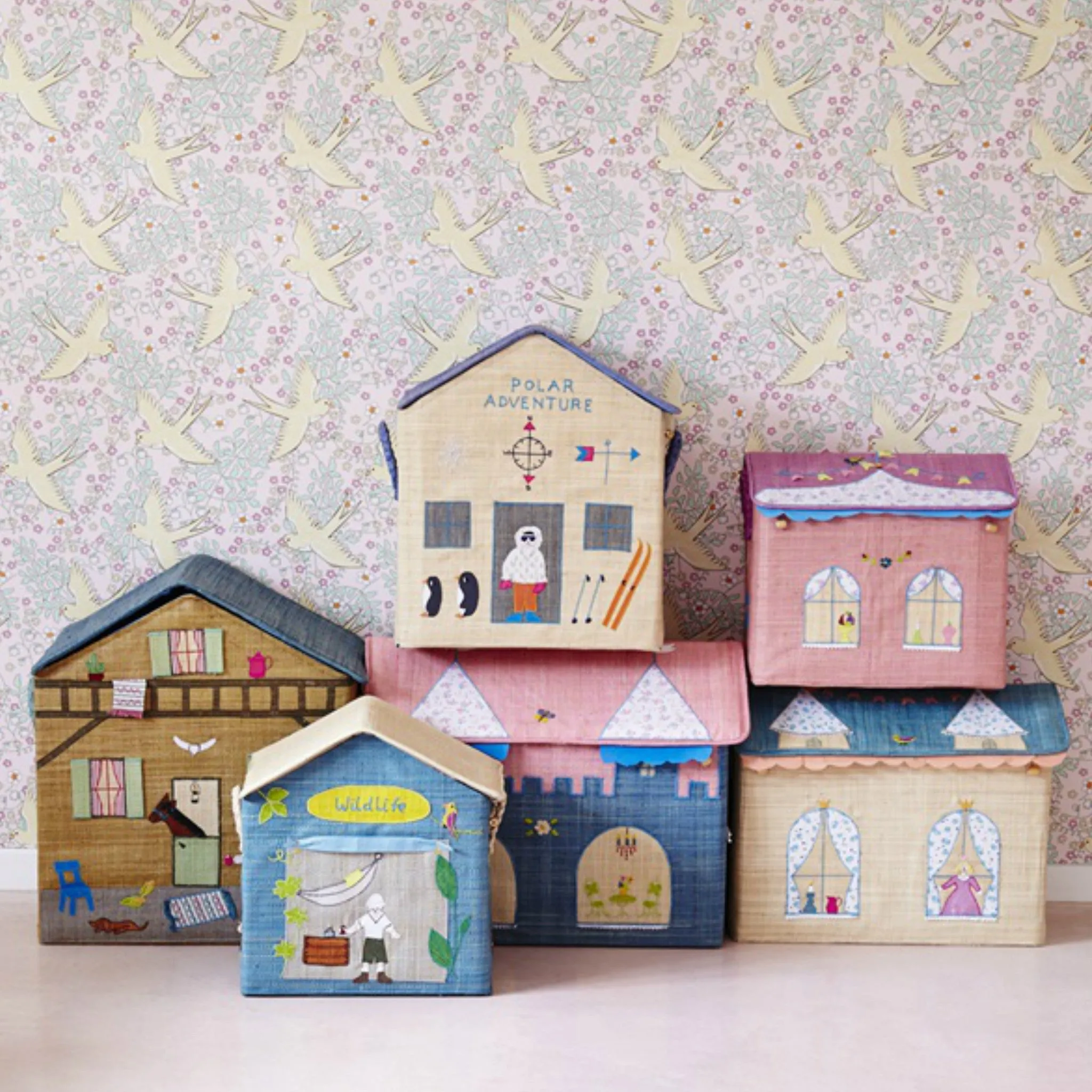 Rice DK Small Foldable Basket with Princess Castle Theme