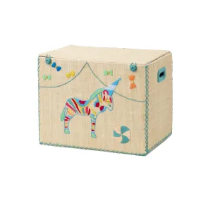 Rice DK Zebra Small Foldable Basket in Circus Design