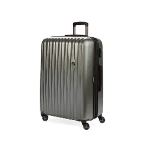 SwissGear 7272 Energie Expandable Hard-Sided Luggage With Spinner Wheels & TSA Lock, Gunmetal/Champagne, 27”