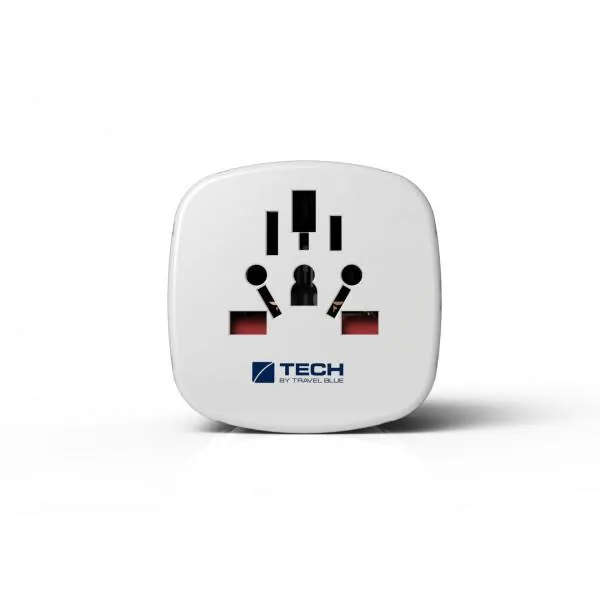 Travel Blue World To Europe Adapter - White