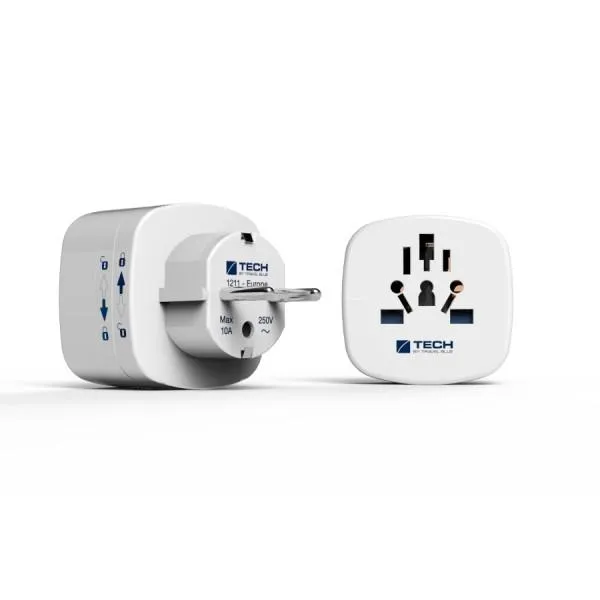 Travel Blue World To Europe Adapter - White