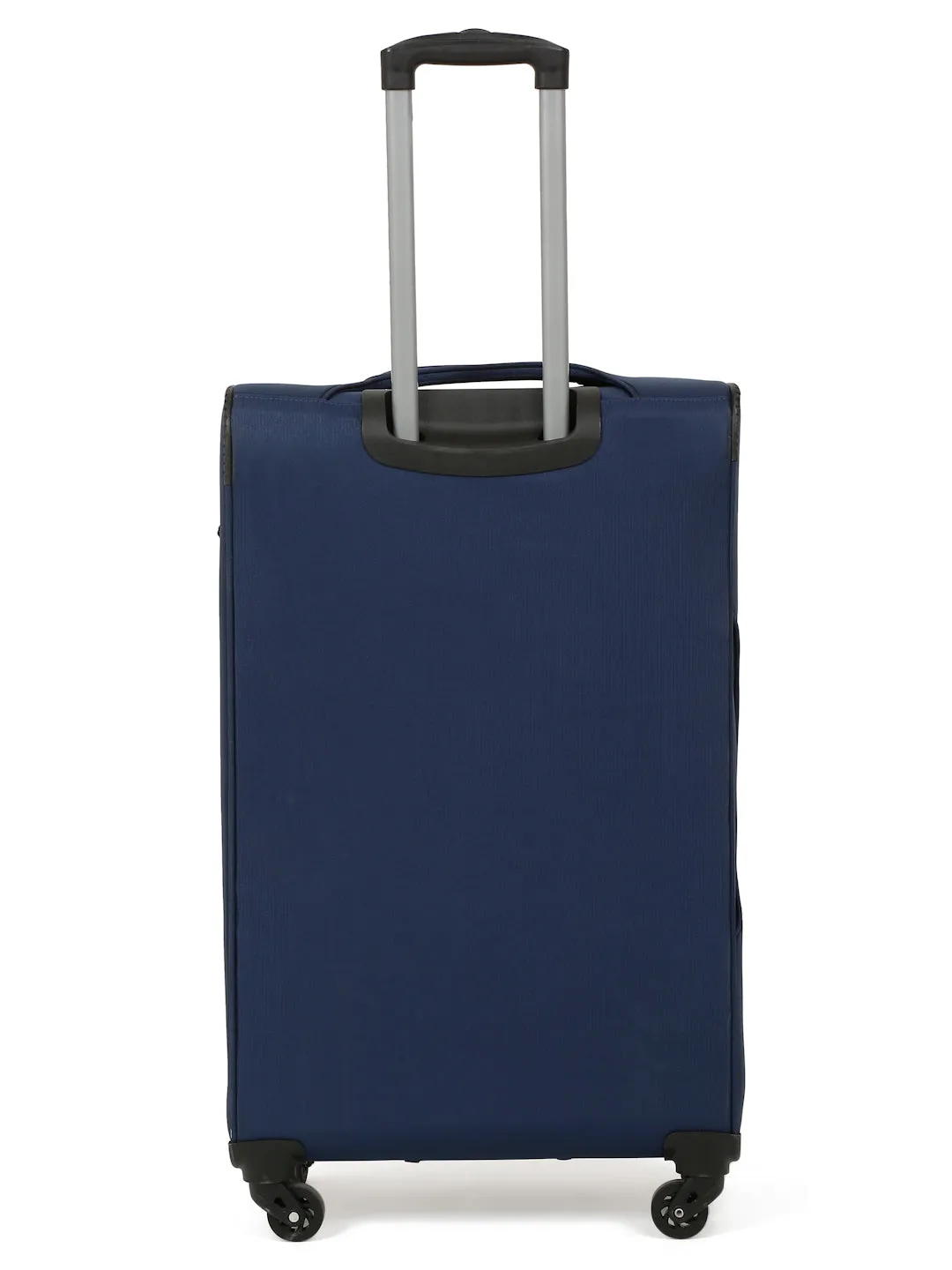 Unisex Blue Textured  Soft Sided Cabin Size Trolley Bag