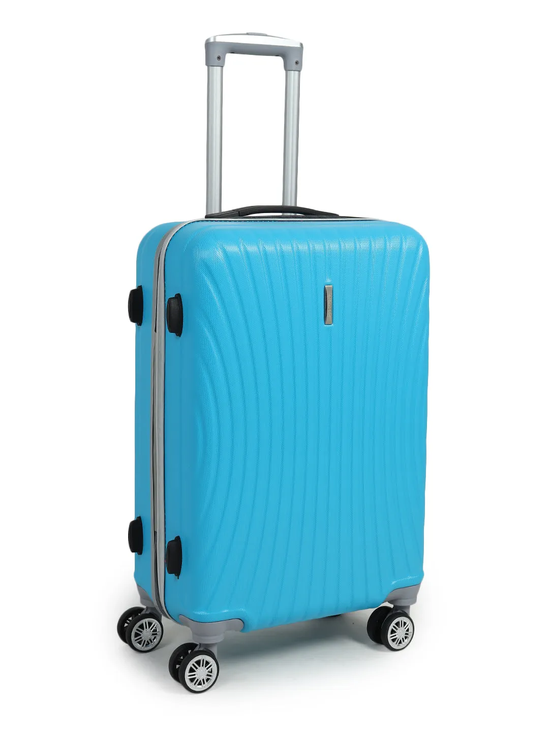 Unisex Set of 3 Cyan Trolley Suitcases