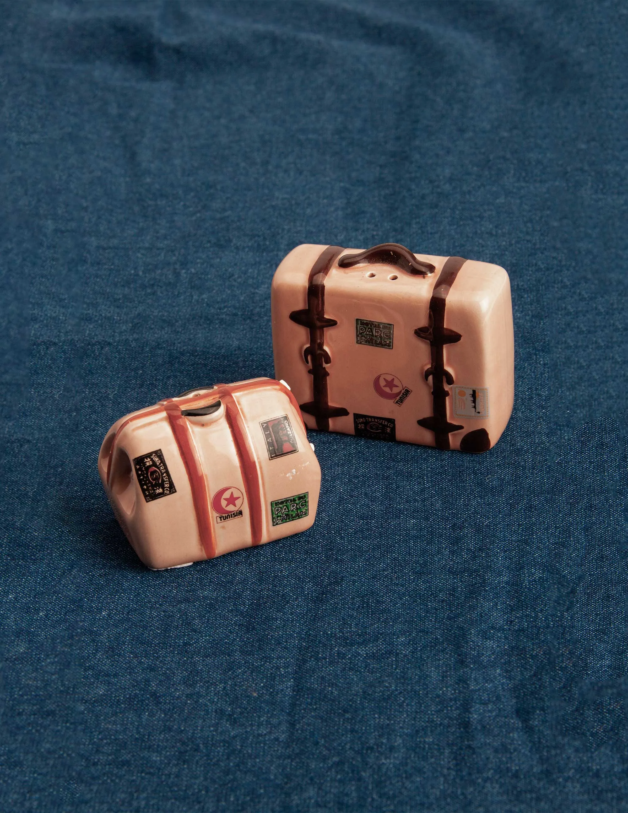 Vintage Luggage Salt & Pepper Shakers