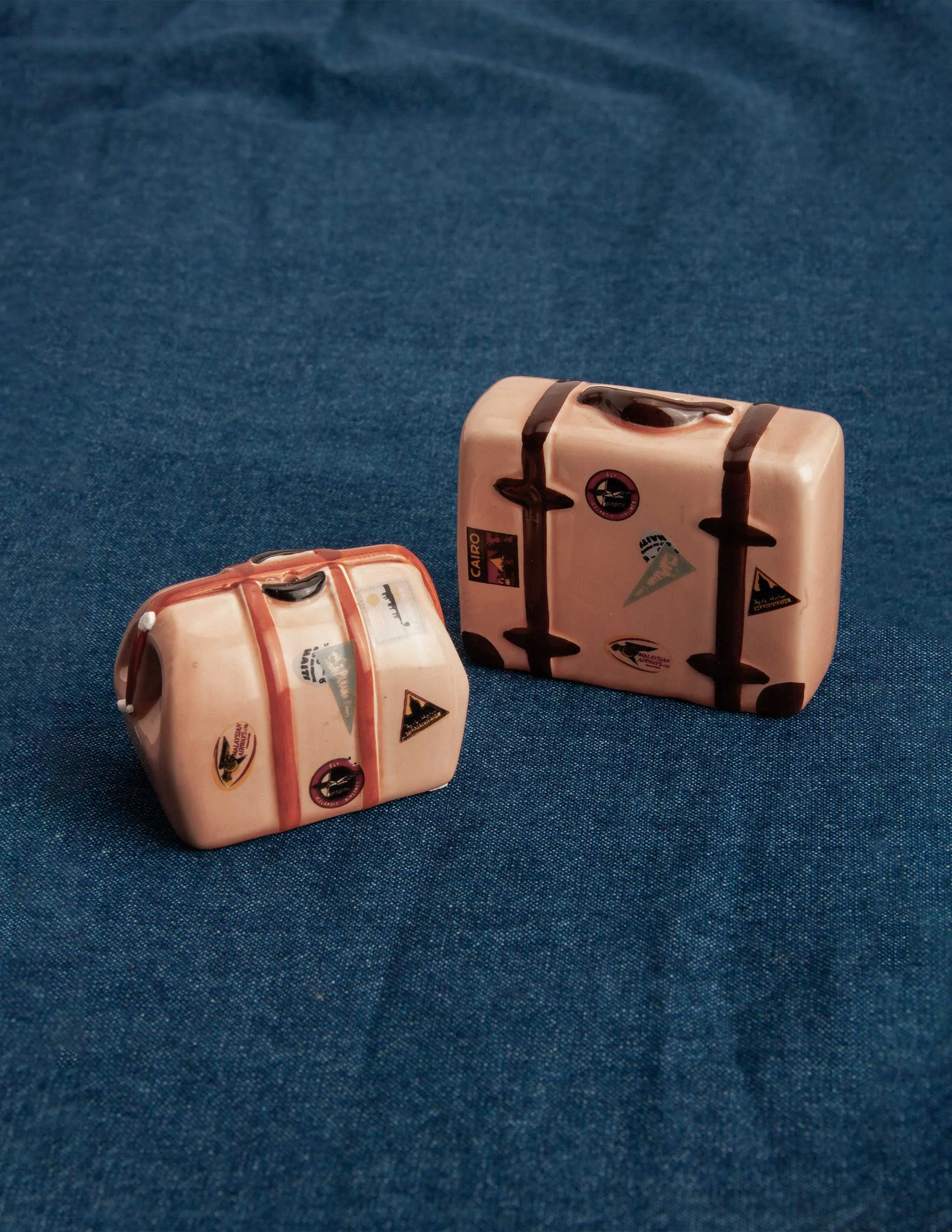 Vintage Luggage Salt & Pepper Shakers